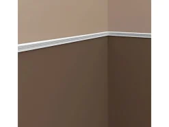 Zierprofile^PROFHOME 651321 Wand- und Friesleiste Stuckleiste Zierleiste Stoßfest 2 m 200 cm x 0,8 cm x 1,9 cm Weiß