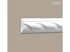 PROFHOME 151312 Wand- und Friesleiste Stuckleiste Zierleiste Wandleiste 2 m 200 cm x 1,9 cm x 4 cm Weiß