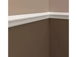 PROFHOME 151302F Flexible Wand- und Friesleiste Stuckleiste Zierleiste 2 m 200 cm x 2,5 cm x 6 cm Weiß