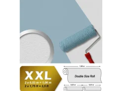 Überstreichbare Tapeten^PROFHOME 577610-GU Spachtel Putz Tapete Struktur Matt Weiß 1,06 m x 25,00 m 26,50 m2 Weiß