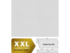 Überstreichbare Tapeten^PROFHOME 577610-GU Spachtel Putz Tapete Struktur Matt Weiß 1,06 m x 25,00 m 26,50 m2 Weiß