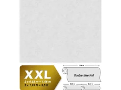 Überstreichbare Tapeten^PROFHOME 145215-GU Spachtel Putz Tapete Struktur Matt Weiß 1,06 m x 25,00 m 26,50 m2 Weiß