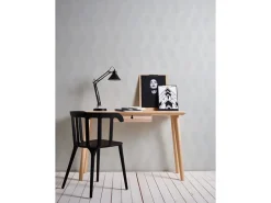 PROFHOME 260512-GU Streifen Tapete Geschwungene Linien Matt Weiß 0,53 m x 10,05 m 5,33 m2 Weiß