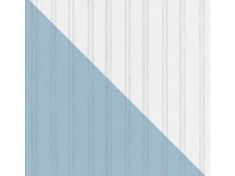 Überstreichbare Tapeten^PROFHOME 243515-GU Streifen Tapete Traditionell Matt Weiß 0,53 m x 10,05 m 5,33 m2 Weiß