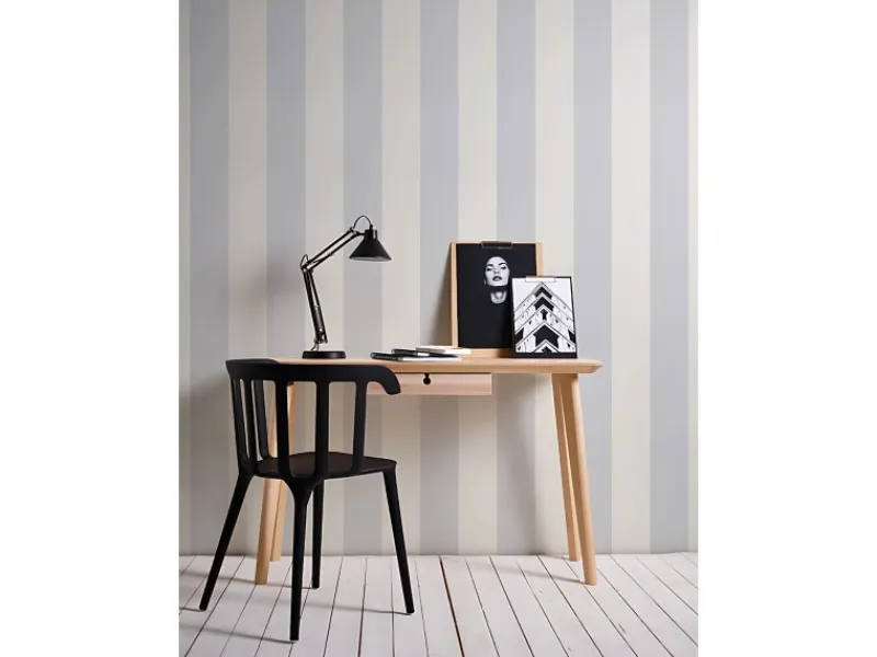 Überstreichbare Tapeten^PROFHOME 247612-GU Streifen Tapete Traditionell Matt Weiß 1,06 m x 25,00 m 26,50 m2 Weiß