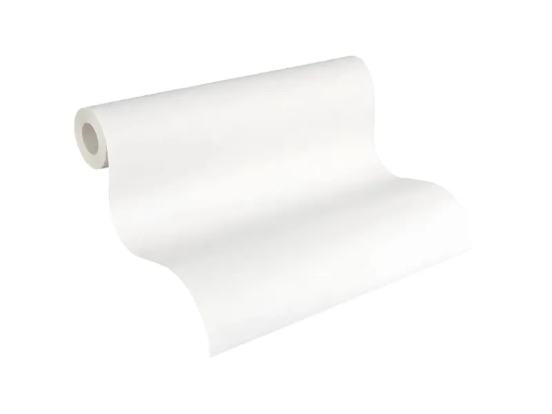 Überstreichbare Tapeten^PROFHOME 245816-GU Struktur Tapete Uni Matt Weiß 0,53 m x 10,05 m 5,33 m2 Weiß