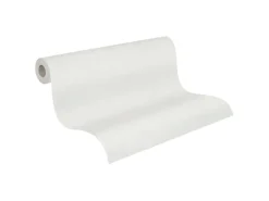 PROFHOME 103819-GU Struktur Tapete Uni Matt Weiß 0,53 m x 10,05 m 5,33 m2 Weiß