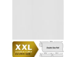 Überstreichbare Tapeten^PROFHOME 573612-GU Struktur Tapete Uni Matt Weiß 1,06 m x 25,00 m 26,50 m2 Weiß