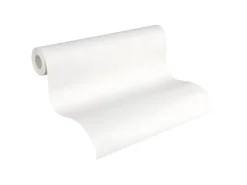 Überstreichbare Tapeten^PROFHOME 570215-GU Struktur Tapete Uni Matt Weiß 0,53 m x 10,05 m 5,33 m2 Weiß