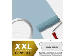 Überstreichbare Tapeten^PROFHOME 250612-GU Textiloptik Tapete Struktur Matt Weiß 1,06 m x 25,00 m 26,50 m2 Weiß