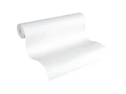 PROFHOME 141217-GU Textiloptik Tapete Struktur Matt Weiß 0,53 m x 10,05 m 5,33 m2 Weiß