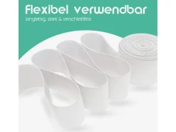 ProHome Gummiband 2,5 m x 2,0 cm Weiß