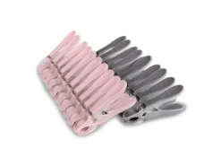 ProHome Bettwäsche^Wäscheklammern Anthrazit Rosa 20er Pack