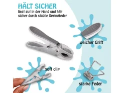 ProHome Bettwäsche^Wäscheklammern Anthrazit Rosa 20er Pack