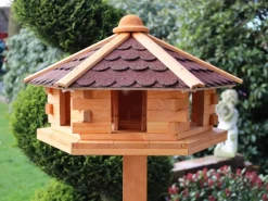 Promadino Vogelbedarf^Vogelhaus Knusperhäuschen imprägniertes Kiefernholz Ø 59 cm Höhe 38 cm