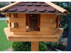 Promadino Vogelbedarf^Vogelhaus Knusperhäuschen imprägniertes Kiefernholz Ø 59 cm Höhe 38 cm