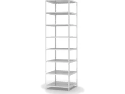 PROREGAL Aktenregal Schraubsystem Grundregal HxBxT 255 x 75 x 60 cm 8 Ebenen Fachlast 90 kg Mit Deckboden Beidseitig Nutzbar