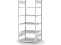 PROREGAL Büroregale^Aktenregal Stecksystem T-Profil Grundregal HxBxT 175 x 75 x 60 cm 5 Ebenen Fachlast 90 kg Beidseitig Nutzbar