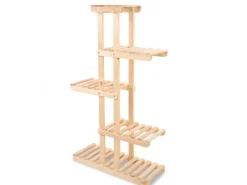 PROREGAL Blümenstande FLORACK HxBxT 117x68x25cm 6 Ablagen Kieferholz Natur