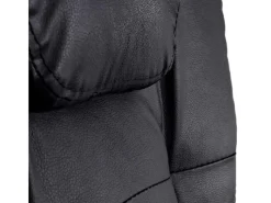 PROREGAL Sessel^Bürostuhl HxBxT 110x63x103 cm Sitzhöhe 48cm Ausziehbare Fußstütze Kunstleder Schwarz Schreibtischstuhl Drehstuhl Chefsessel