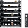 PROREGAL Ostern|Flaschenregale^CURVA Weinregal 6x Ebenen für 36 Flaschen HxBxT 72x60x30cm Schwarz