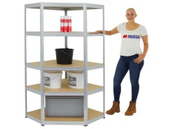 PROREGAL Metallregale|Eckregale^Eckregal Slim Elephant HxBxT 180 x 90 x 45 cm Fachlast 250 kg