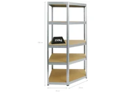 PROREGAL Metallregale|Eckregale^Eckregal Slim Elephant HxBxT 180 x 90 x 45 cm Fachlast 250 kg