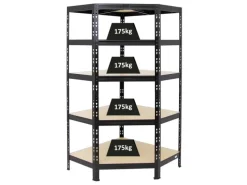 PROREGAL Metallregale^Eckregal Tiger HxBxT 180 x 90 x 45 cm Fachlast 175 kg