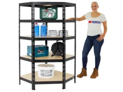 PROREGAL Metallregale^Eckregal Tiger HxBxT 180 x 90 x 45 cm Fachlast 175 kg