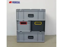 PROREGAL Aufbewahrung^Eurobox Nextgen Color HxBxT 32x30x40cm 30 Liter Griffe Blau Offen Schwarz Eurobehälter Transportbox Transportbehälter