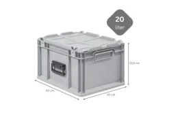 PROREGAL Eurobox Nextgen Portable HxBxT 235x 30 x 40 cm 20 Liter Eurobehälter Transportbox Transportbehälter Stapelbehälter