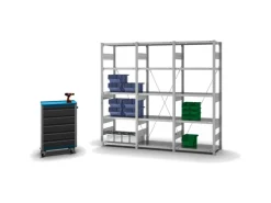 PROREGAL Kellerregale^Fachbodenregal Stecksystem T-Profil Heavy-Duty Grundregal HxBxT 200 x 75 x 40 cm 5 Ebenen Fachlast 300 kg Einseitig Nutzbar