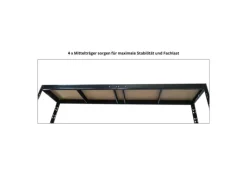 PROREGAL Regale Schwarz|Schwerlastregal^Garagenregal HERCULES Platzsparend Unterfahrbar HxBxT 180x240x50cm 2 Lagerebenen Fachlast 300kg Schwarz Lagerregal Schwerlastregal