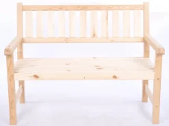 PROREGAL Sitzbänke^Gartenbank Grana HxBxT 90x117x70cm Ohne Abdeckung Natur