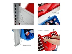 PROREGAL Getränkekisten- & Reifenregal Chiemsee Tire Made in Germany HxBxT 200 x 136 x 43,5 cm 6 Kisten auf 2 Ebenen & 4 Reifen Verzinkt