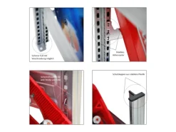 PROREGAL Flaschenregale^Getränkekisten- & Weinregal Chiemsee Vino HxBxT 175 x 106 x 33,5 cm 6 Kisten auf 2 Ebenen & 38 Flaschen auf 2 Ebenen Lichtgrau