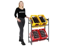 PROREGAL Getränkekistenregal Getränkeregal Camel HxBxT 100 x 80 x 30 cm