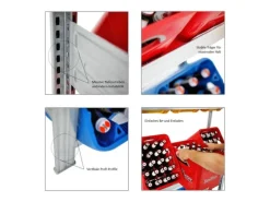 PROREGAL Flaschenregale^Getränkekistenregal Getränkeregal Chiemsee Made in Germany HxBxT 185 x 106 x 34 cm 9 Kisten auf 3 Ebenen Verzinkt