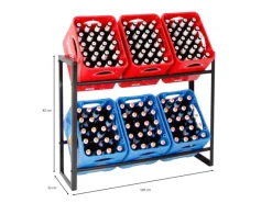 PROREGAL Weitere Regale^Getränkekistenregal Getränkeregal Königssee HxBxT 82 x 105 x 32 cm 6 Kästen