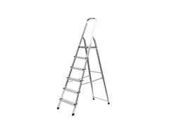 PROREGAL Klapptritte^Haushaltsleiter Einseitig Begehbar 6 Stufen