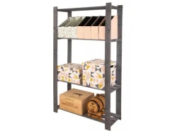 PROREGAL Holzregale^Holzregal Pinepeak HxBxT 150 x 80 x 28 cm 4 Fachboden 1,2 cm Dickes Kiefernholz