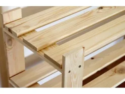 PROREGAL Holzregale^Holzregal Pinepeak HxBxT 50 x 80 x 28 cm 2 Fachboden 1,2 cm Dickes Kiefernholz Natur