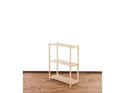 PROREGAL Holzregale^Holzregal Timbercraft HxBxT 90 x 65 x 28,5 cm Fachlast 35 kg 3 Fachboden 1,4 cm Dickes Kiefernholz Natur