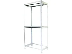 PROREGAL Kleiderstangenregal Metal Doppel HxBxT 200 x 90 x 75 cm Weiß Kleiderständer Garderobe Klamottenregal Stangenregal Regal