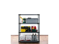 PROREGAL Kunststoffregal Grey Bear Low HxBxT 138 x 90 x 46 cm Fachlast 120 kg