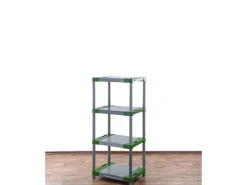 PROREGAL Kunststoffregale^Kunststoffregal Big Grey Bear Low HxBxT 138 x 70 x 46 cm Fachlast 160 kg Grau/Grün