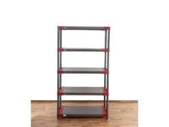 PROREGAL Kunststoffregale^Kunststoffregal Grey Bear Tall HxBxT 180 x 110 x 46 cm Fachlast 120 kg Grau/Rot