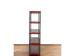 PROREGAL Kunststoffregale^Kunststoffregal Grey Bear Tall HxBxT 180 x 110 x 46 cm Fachlast 120 kg Grau/Rot