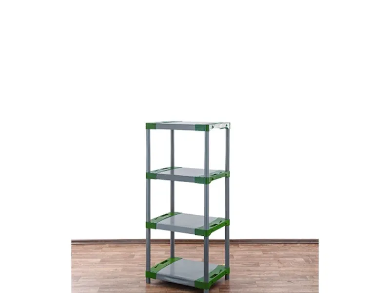 PROREGAL Kunststoffregale^Kunststoffregal Grey Bear Low HxBxT 138 x 70 x 46 cm Fachlast 120 kg Grau/Grün