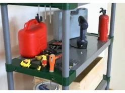 PROREGAL Kunststoffregale^Kunststoffregal Grey Bear Low HxBxT 138 x 70 x 46 cm Fachlast 120 kg Grau/Grün